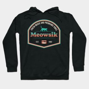 Retro Meowsik-Cat and Music lovers- Hoodie